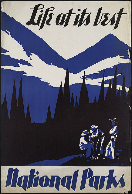 National Parks poster, courtesy of Boston Public Library