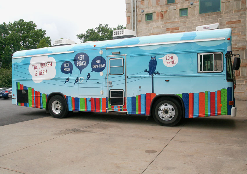 The big bookmobile will visit two new trial locations beginning on May 15.