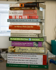 Photo of a stack of books by Chris Champan, via Flickr