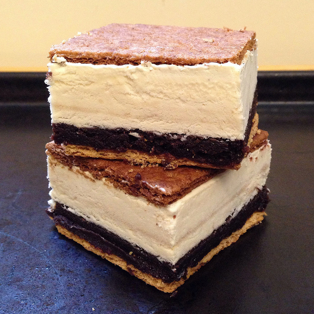 photo of s'mores ice cream sandwich