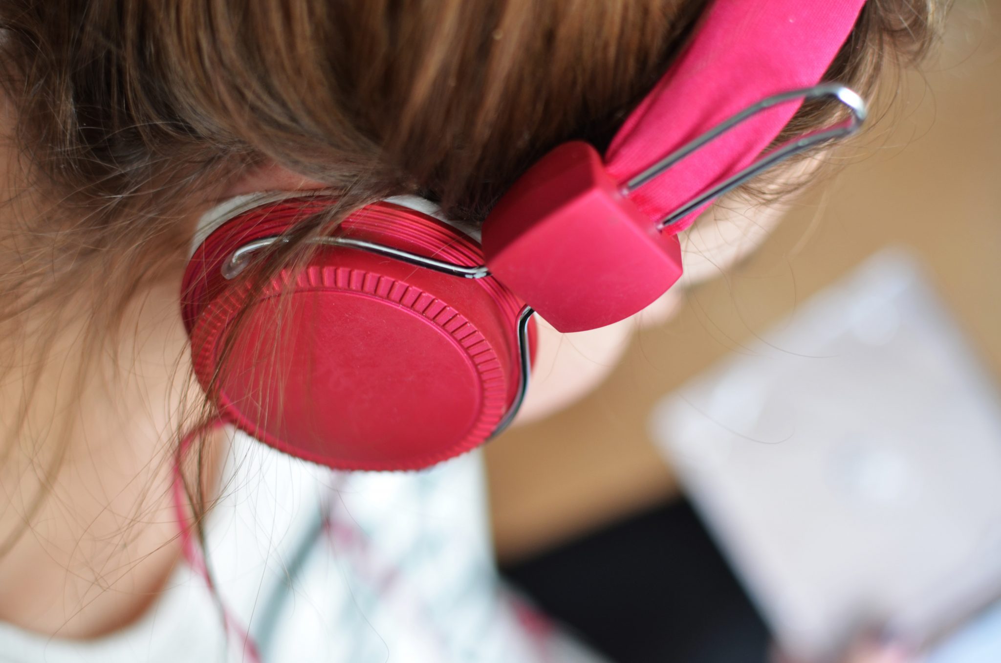 Child with headphones