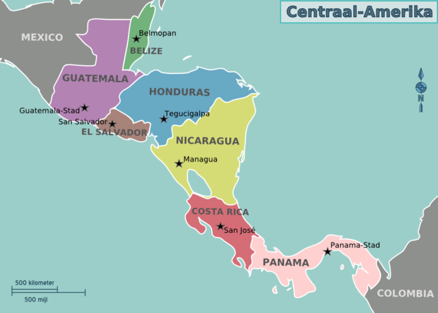 Map of Central America