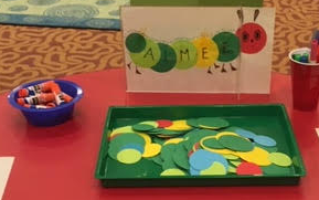 This is a demonstration of the cute caterpillar craft.