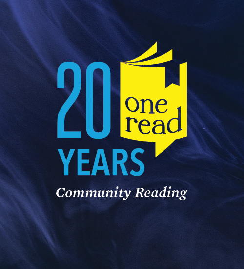 One Read Logo plus text saying "20 Years" and "Community Reading"
