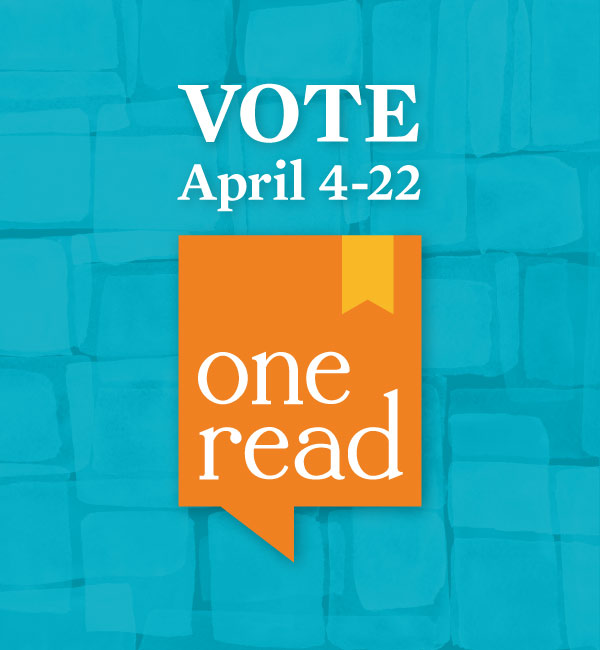 One Read logo plus text saying Vote April 4-22