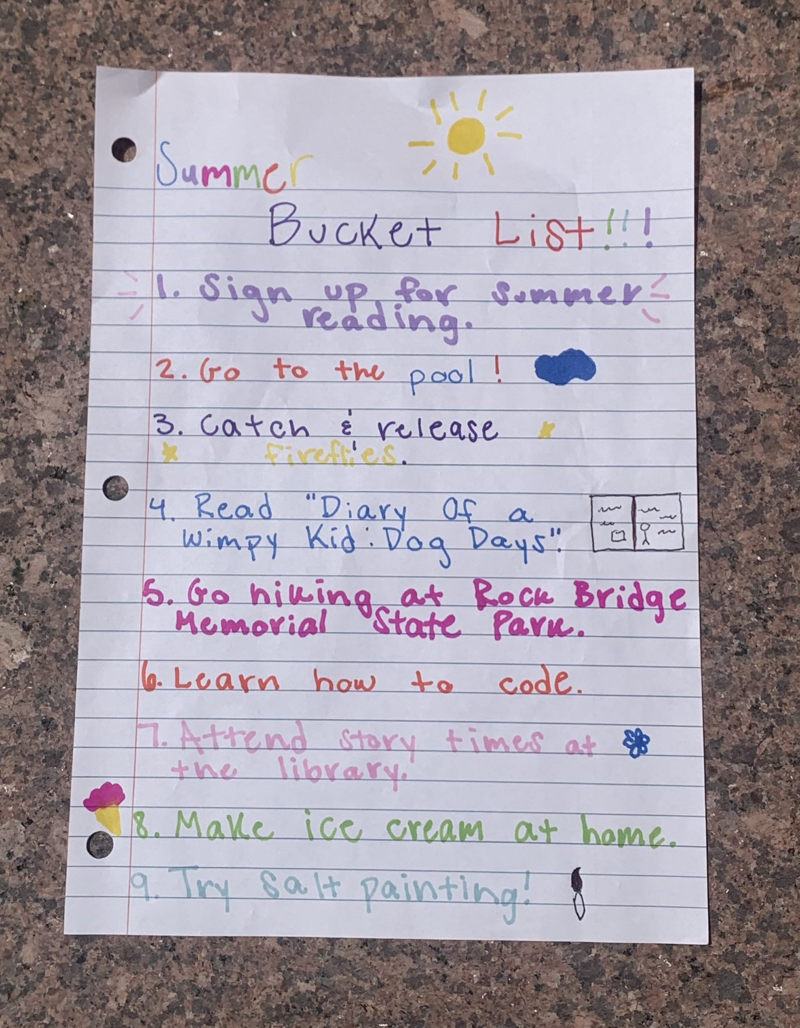 Summer Bucket List Flap Book Writing Craftivity