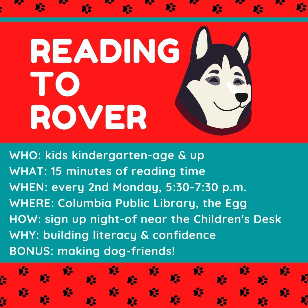Informational flyer about the Reading to Rover program