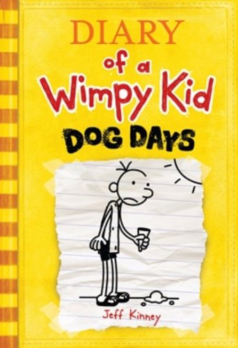 "Diary of a Wimpy Kid, Dog Days" by Jeff Kinney book cover