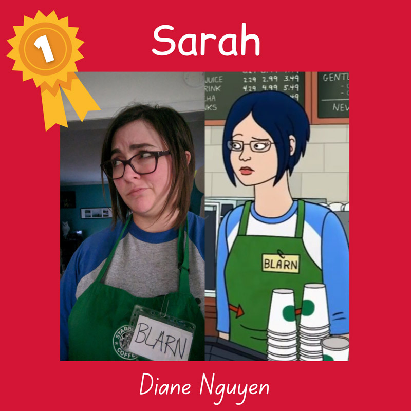 First place, ages 19+: Sarah as Diane Nguyen