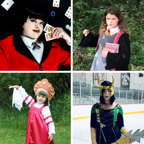 collage of winners from Cosplay Contest 2021