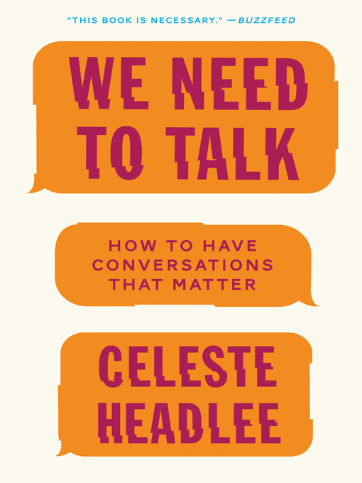 We Nee to Talk by Celeste Headlee book cover