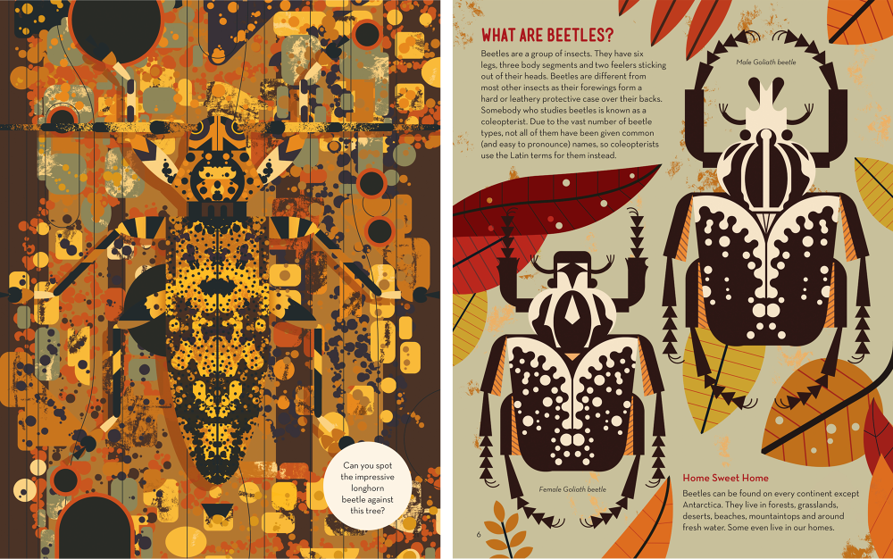 Spread from "Bonkers About Beetles"