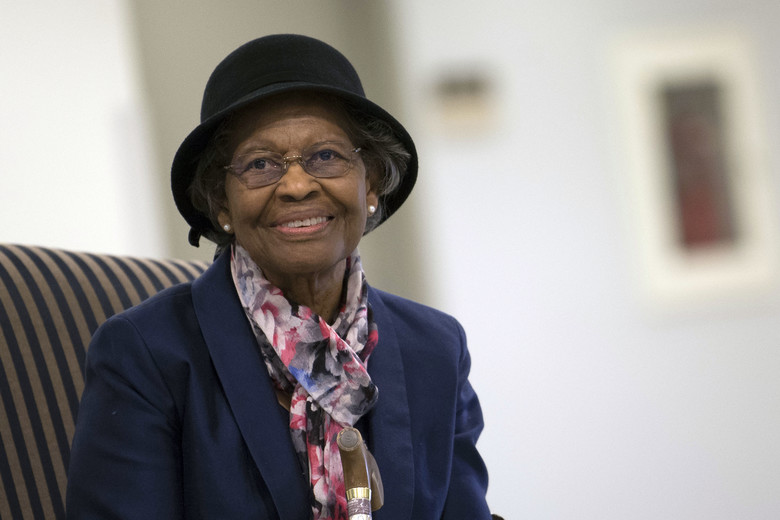 Dr. Gladys West is inducted into the Air Force Space and Missile Pioneers Hall of Fame during a ceremony in her honor at the Pentagon in Washington, D.C., Dec. 6, 2018