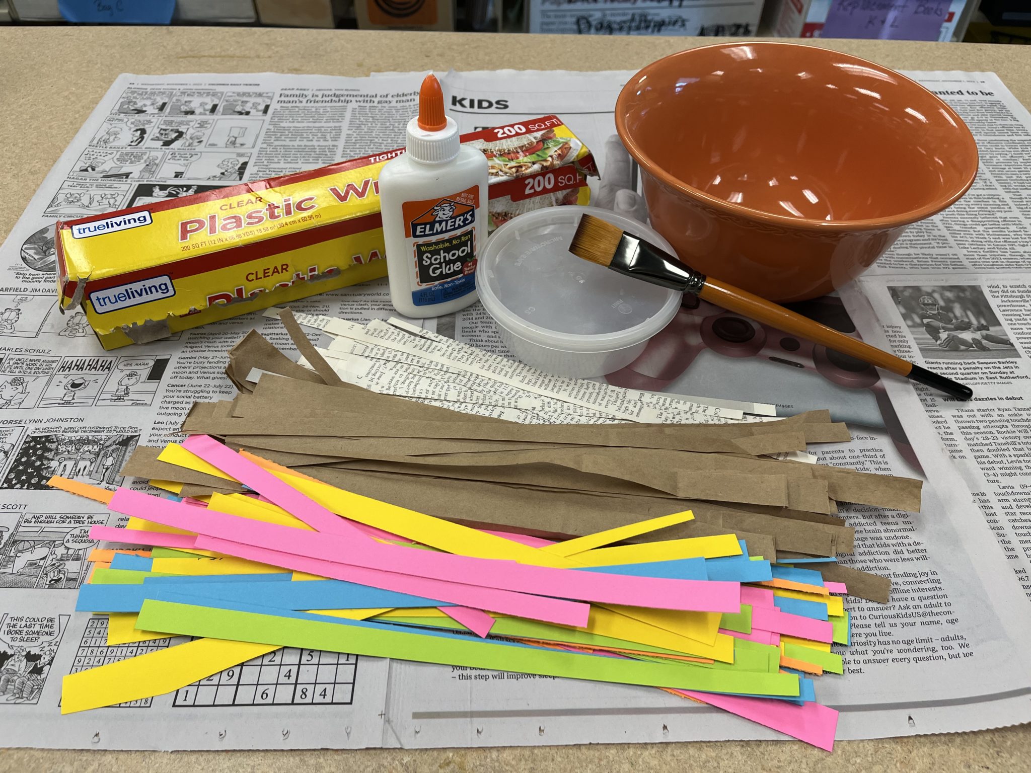 Paper mache bird's nest supplies