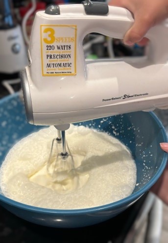 cream being whisked