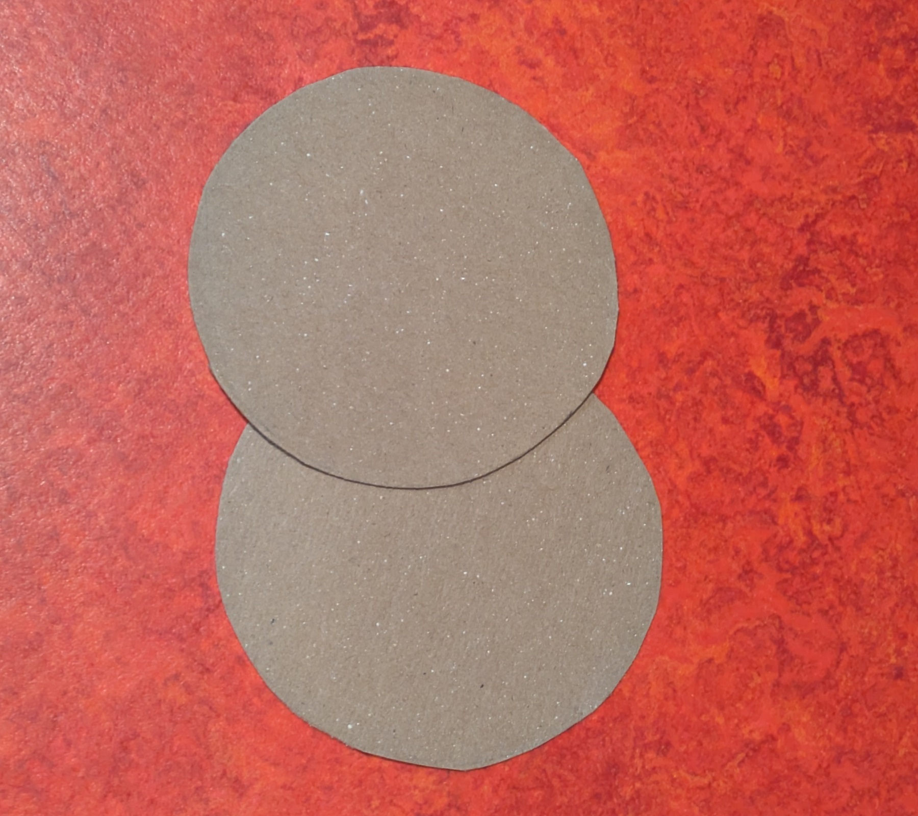 Two cardboard circles
