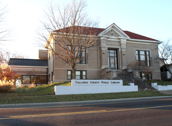 The Market Street side of the Callaway County Public Library is shown in winter