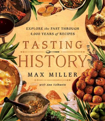 This book cover has a variety of foods making a border around the edge, leaving a tan area for title and author information.