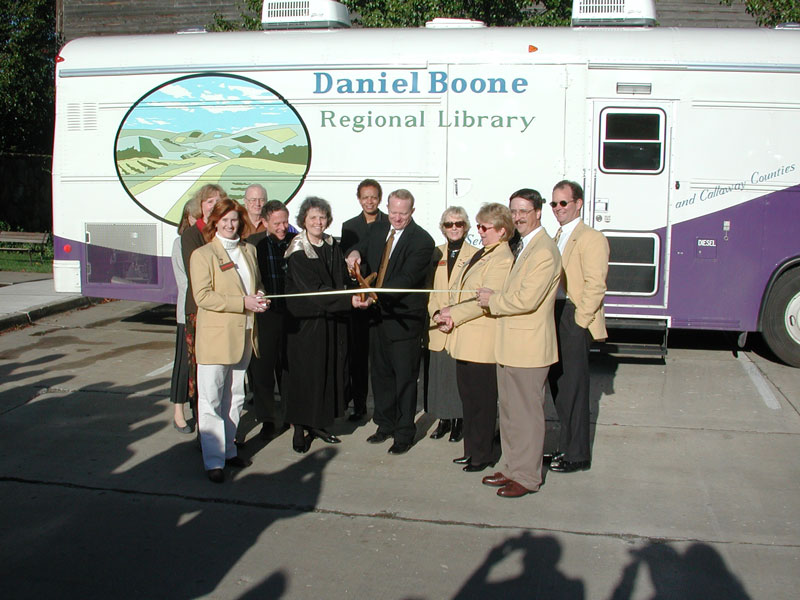 Bookmobile Sr Ribbon Cutting, October 2001