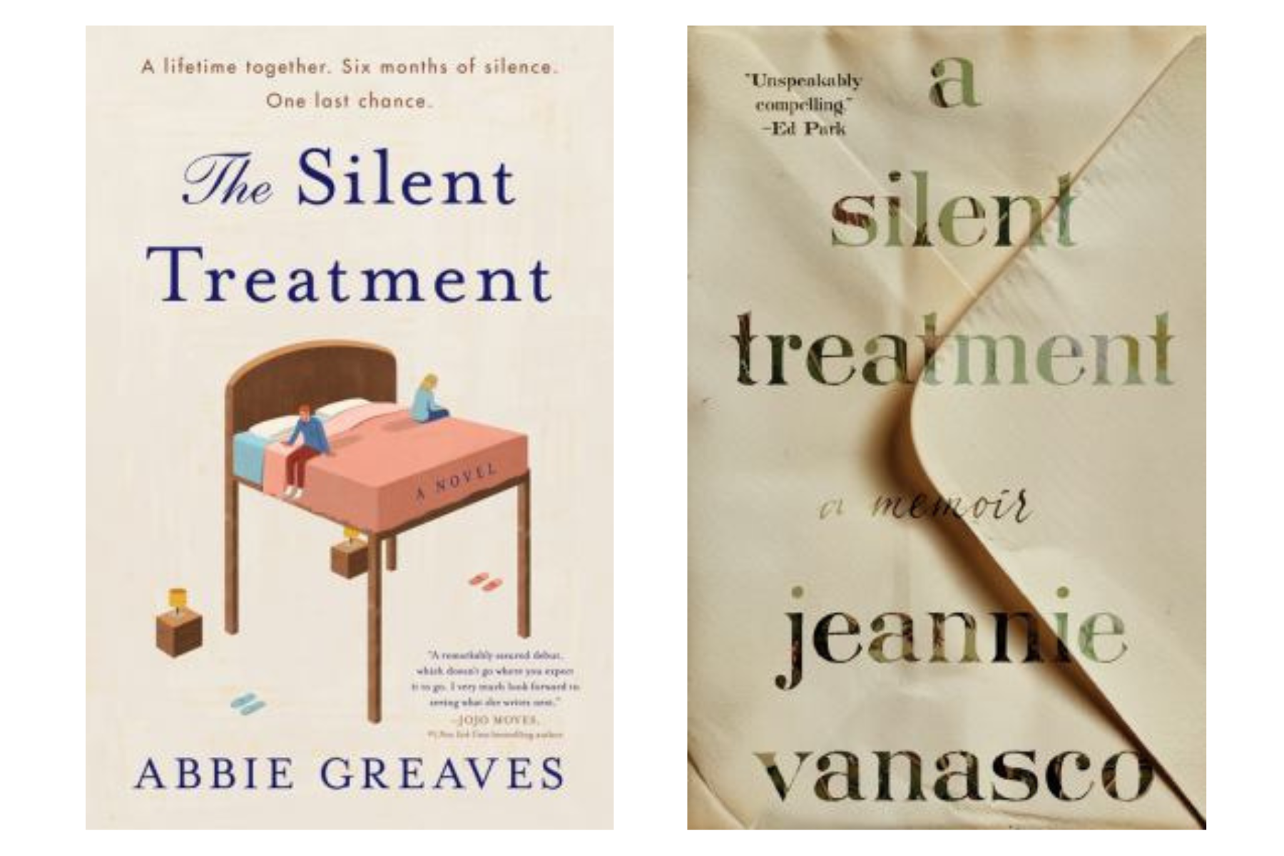 Book covers: The Silent Treatment and A Silent Treatment