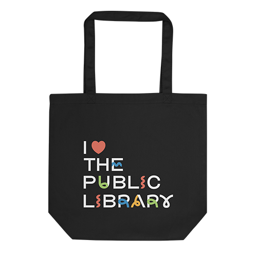 Store: black "I ♥ THE PUBLIC LIBRARY"
