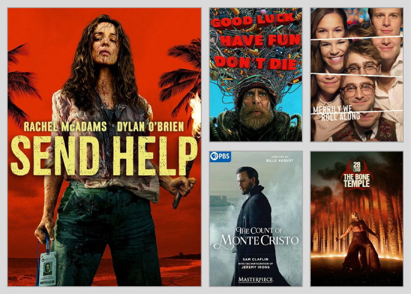Collage of new DVDs for May 2026.