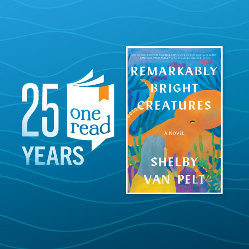 One Read 25th anniversary logo and book cover for 