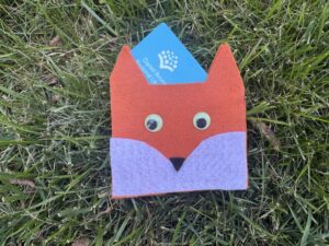Finished fox DIY library card holder!